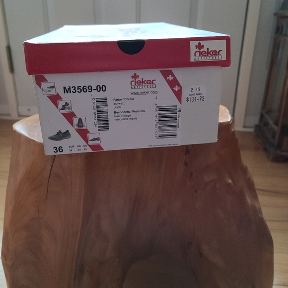 Brand New Rieker Black Sneakers, Size 36 (5½) - Picture 6 of 6